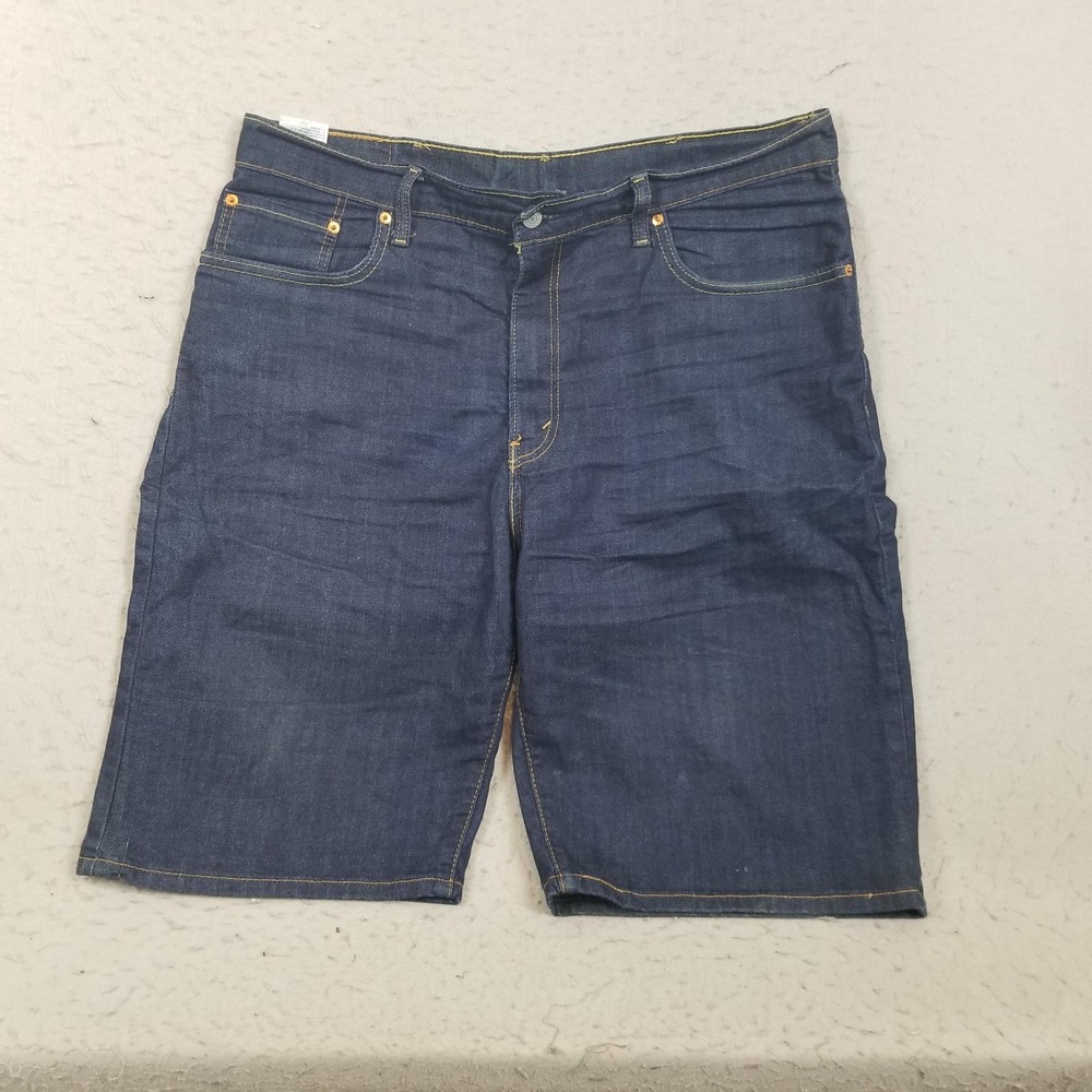 Levis 569 Denim Shorts Mens 38 Blue Relaxed Fit Bermuda 11 Inseam Casual